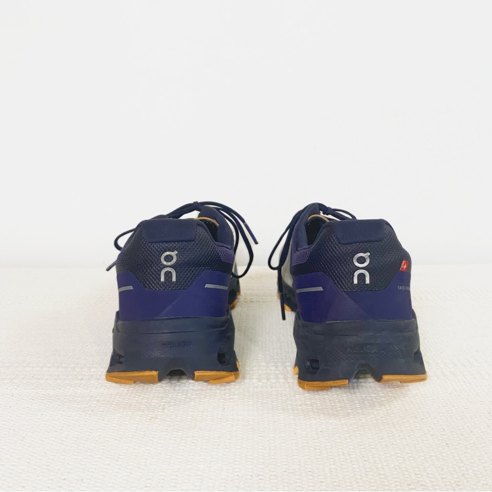 On Running Women's Gray Navy Orange Cloudventure Trail Sneakers - Picture 8 of 11